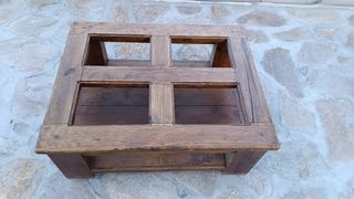 Mesa de centro y auxiliar rústicas