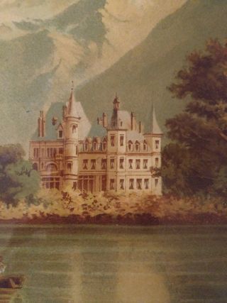 Cornice circolare lago e castello