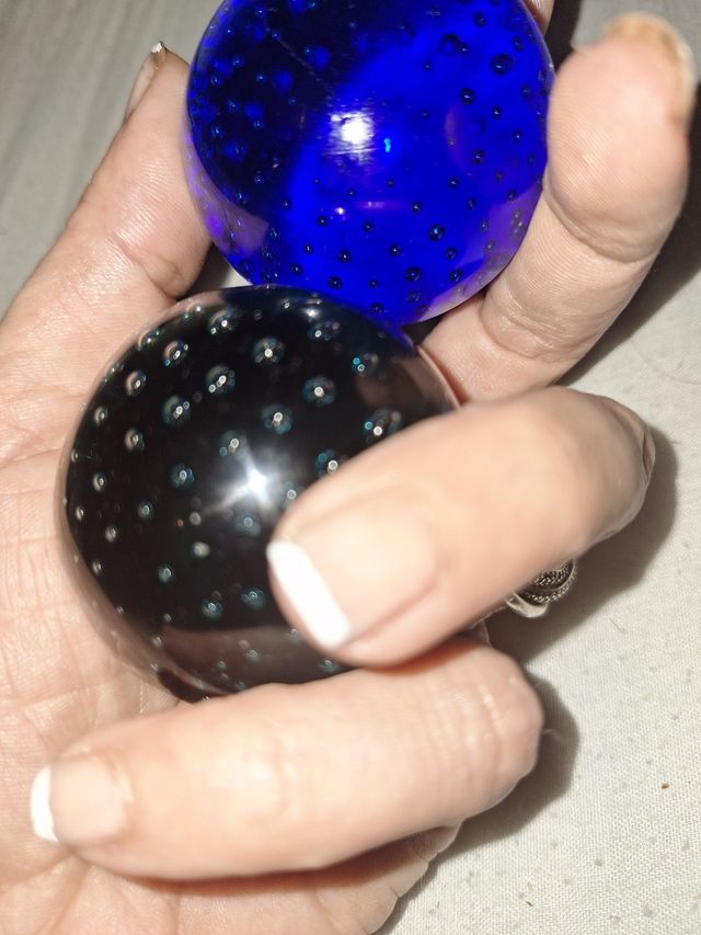 Bolas decorativas cristal murano hechas a mano.