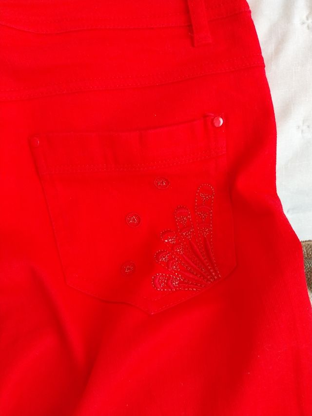 Pantalon rojo Youline talla 38