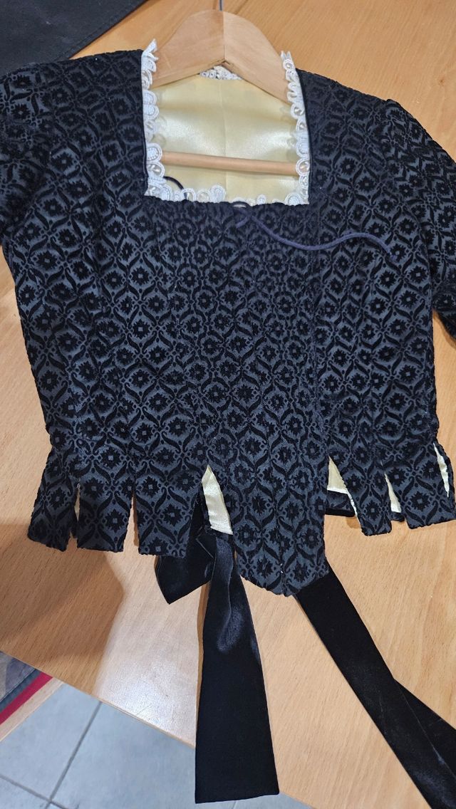 Corpiño negro fallera niña