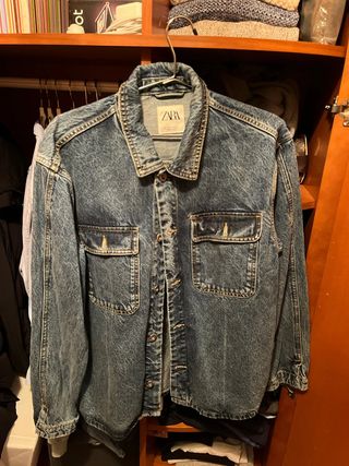 Overshirt Vaquera Zara hombre L