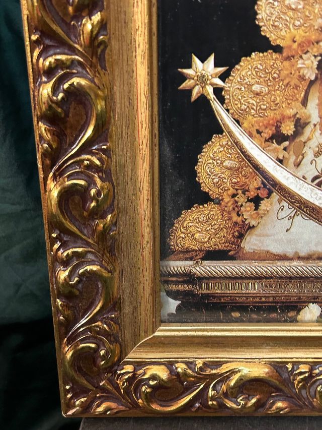 CUADRO DORADO IMAGEN VIRGEN