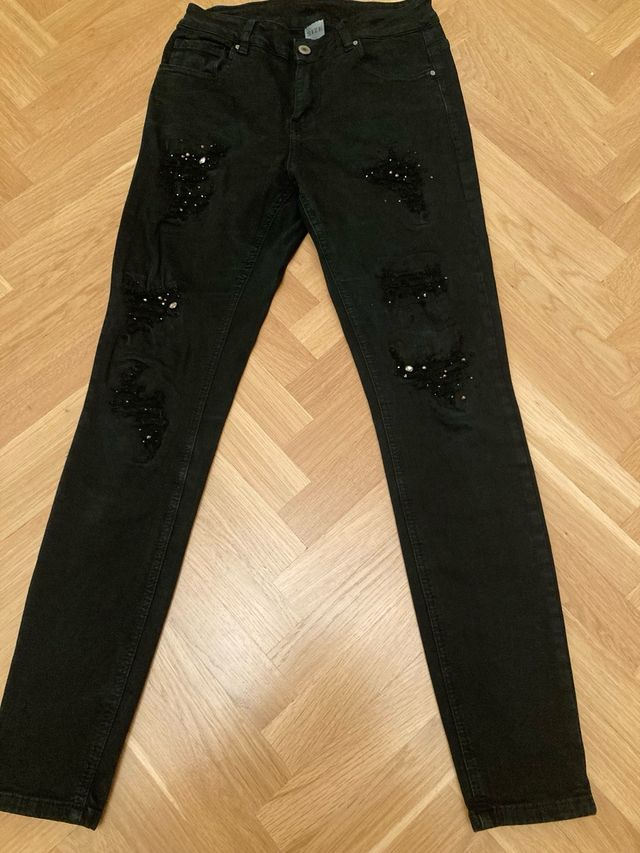 Vaquero negro pedrería