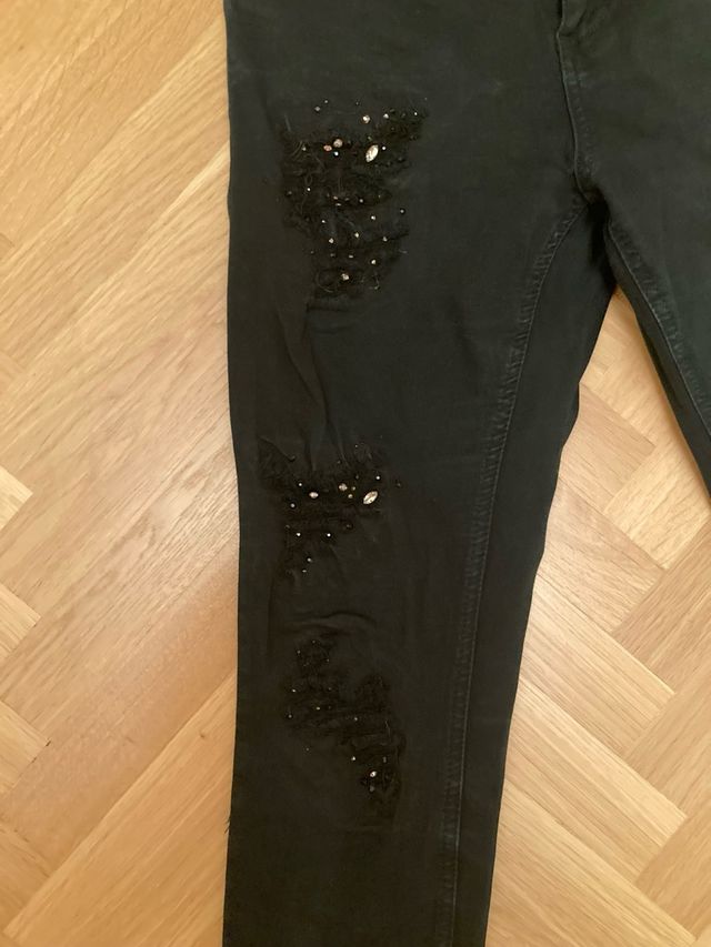 Vaquero negro pedrería