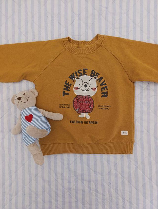 Sudadera mostaza unisex 18-24 meses