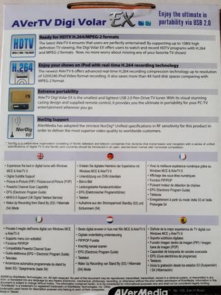 AVerTV Digi Volar EX Recepción/Grabación TDT