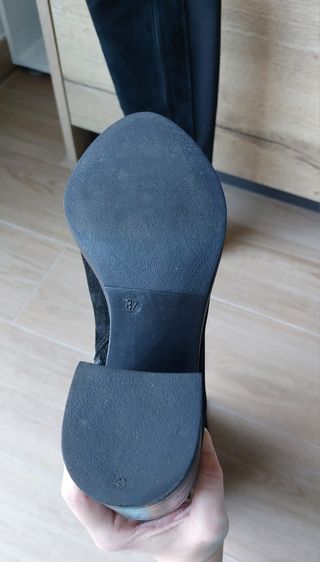 Botas altas Alpe talla 37 negras ante