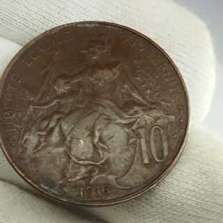 Francia 10 céntimos 1916 ceca Madrid