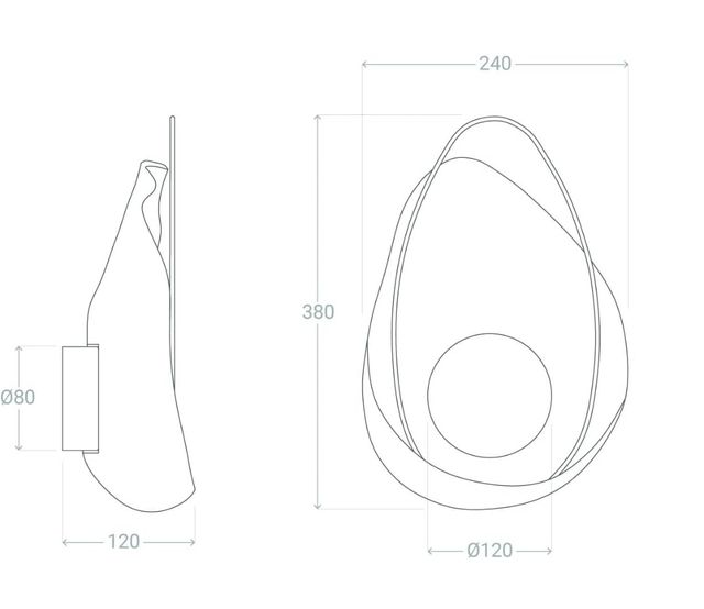 Aplique de parede em resina