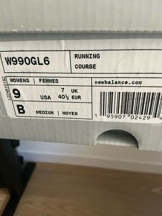 New Balance W990V6 Grey Core EU40.5 UK7.0 USA9.0