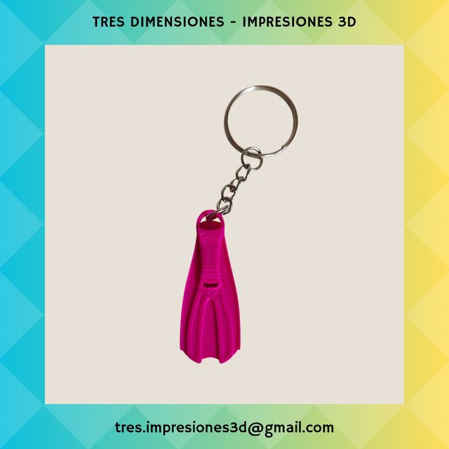 Llavero aleta natación