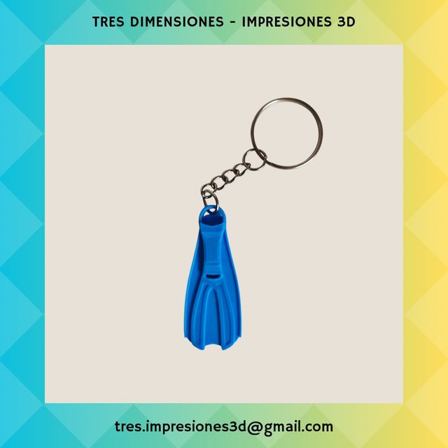 Llavero aleta natación