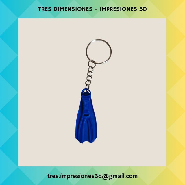 Llavero aleta natación