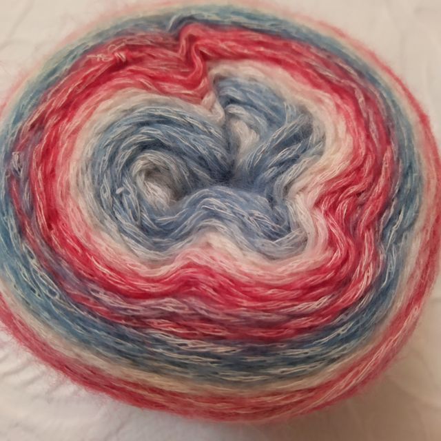 Gomitolo di cotone e acrilico, color gradient