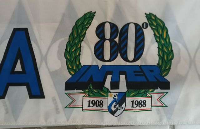 Inter sciarpa 80 anni 1988. Sul retro i giocatori