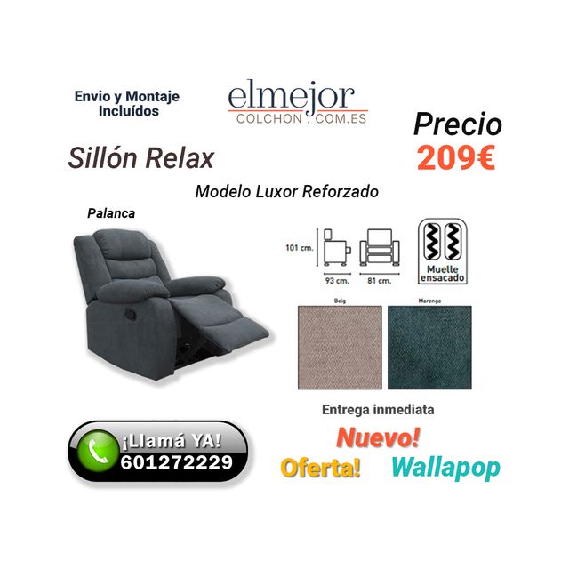 Sillon Relax Palanca Malaga muelles ensacados ofer