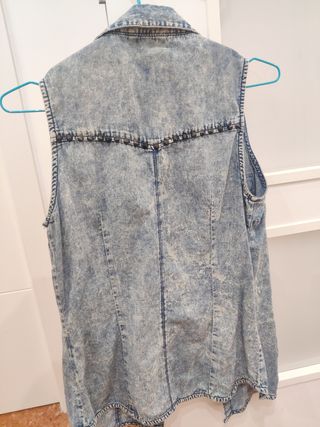 Chaleco-blusa vaquera