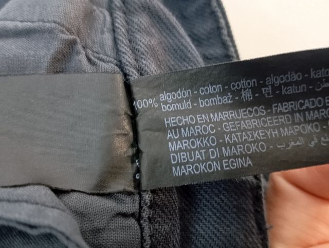Pantalon cargo hombre 40 gris azulado oscuro