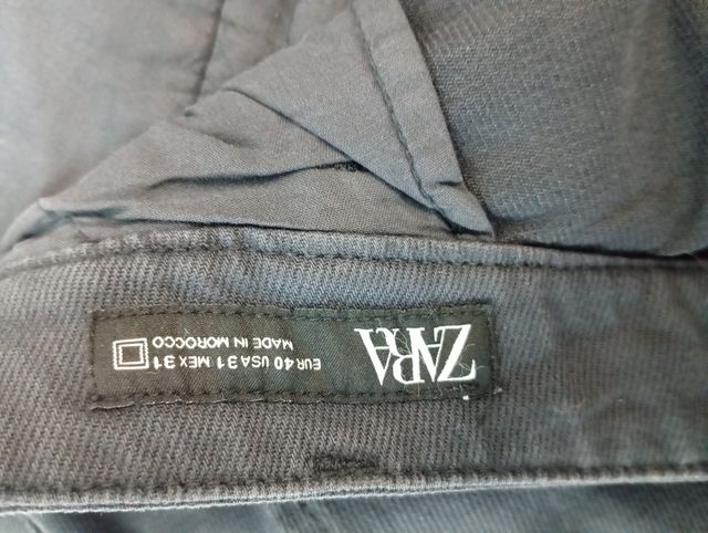 Pantalon cargo hombre 40 gris azulado oscuro