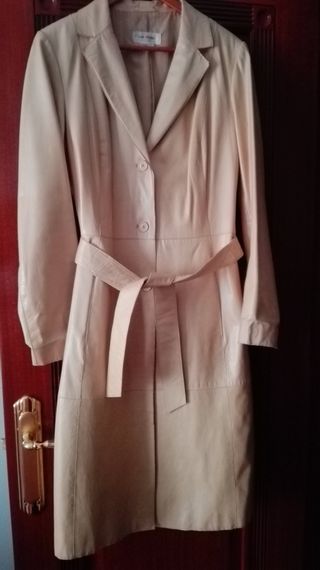 Abrigo PIEL CUERO CALIDAD gabardina chaquetas 