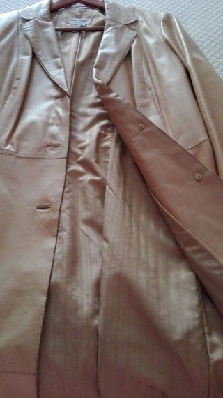 Abrigo PIEL CUERO CALIDAD gabardina chaquetas 