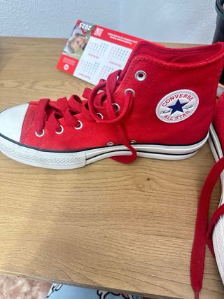 Converse rojas bota plataforma