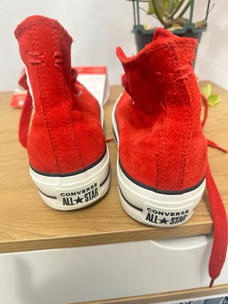 Converse rojas bota plataforma