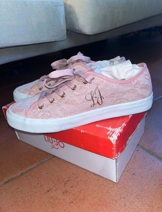 scarpe rosa in pizzo liujo