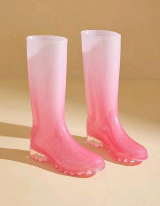 Botas de agua rosas