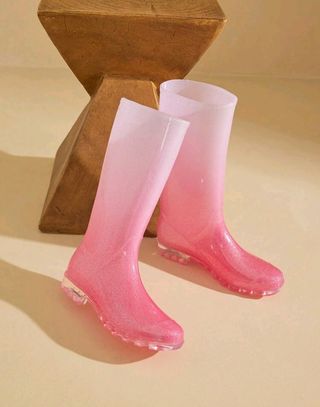 Botas de agua rosas