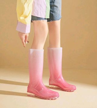 Botas de agua rosas