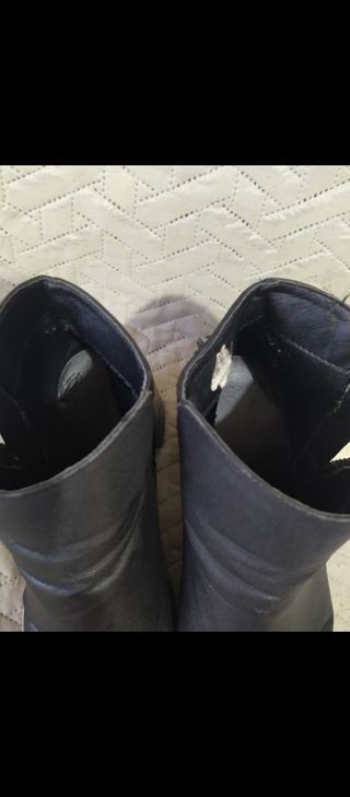 Botines mujer,botas negras de tacón gordo