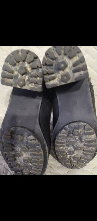 Botines mujer,botas negras de tacón gordo