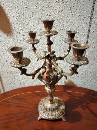 VECCHI PAREGGIO DI CANDELABRI IN BRONZ