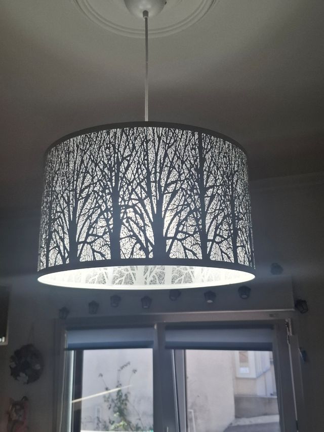 Lampada da soffitto bianca, 3 lampadine forestali