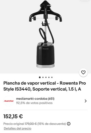 Plancha vertical Rowenta 