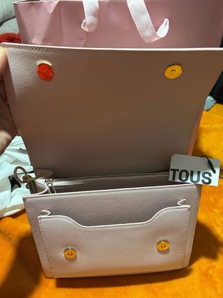 Bolsa tous bandolera rosa mediana