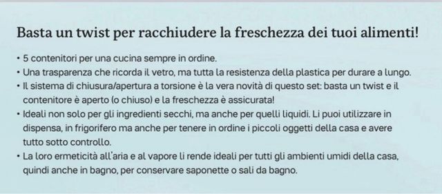 Set Contenitori Twist N Fresh Tupperware