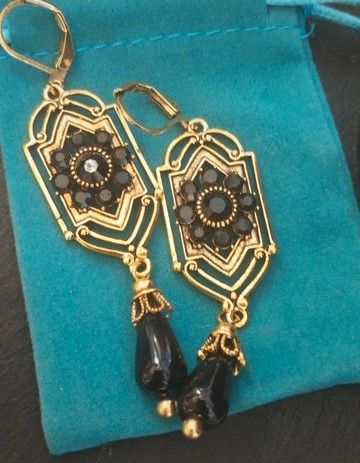 Belle epoque black earrings
