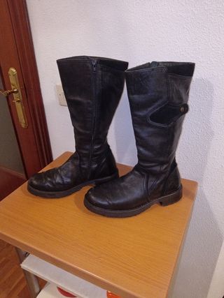Botas de piel altas mujer 