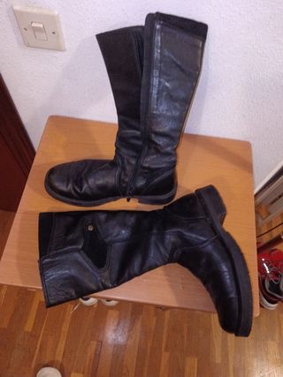 Botas de piel altas mujer 
