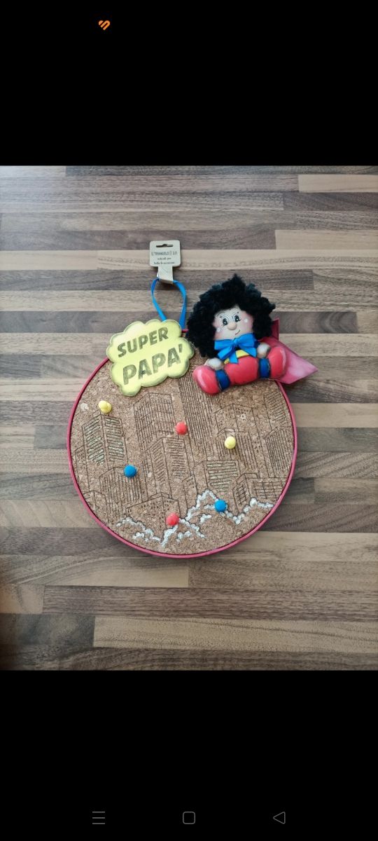 Lavagnetta in sughero - super papà