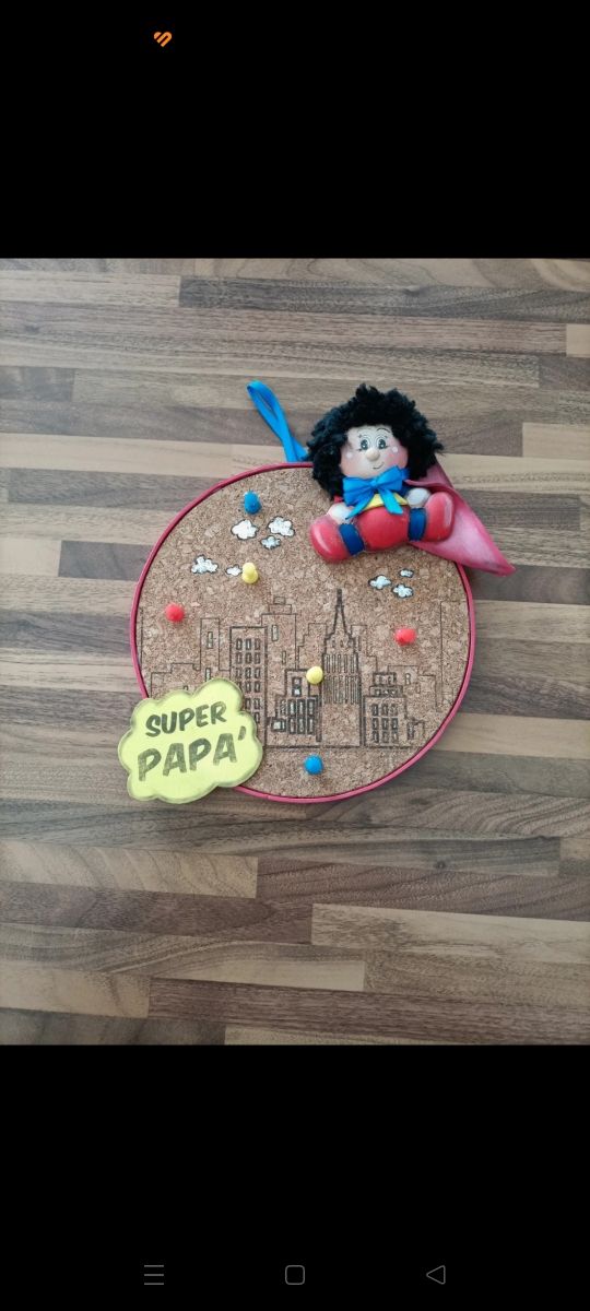 Lavagnetta in sughero - super papà