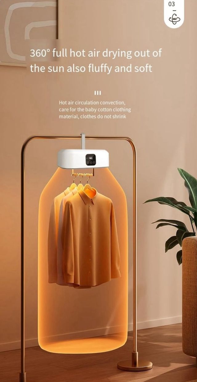 Mini asciugatrice elettrica portatile e pieghevole