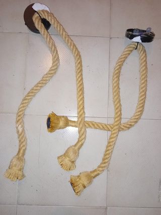 2 porta luci con  corda con 2 luci