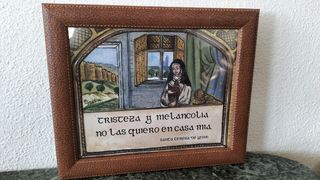 Azulejo pintado sata teresa de jesús 