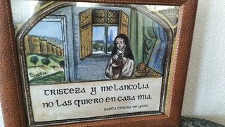 Azulejo pintado sata teresa de jesús 