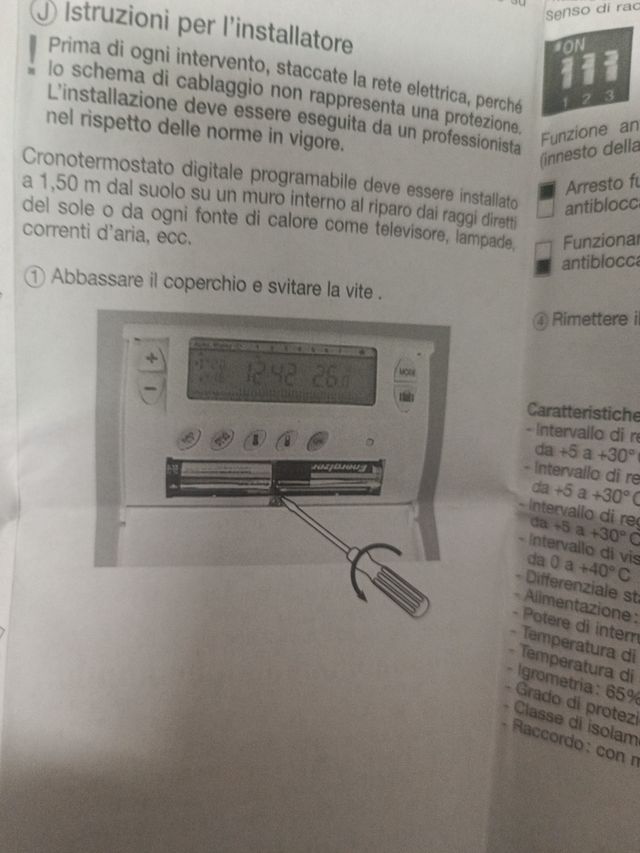 termostato ambiente.
