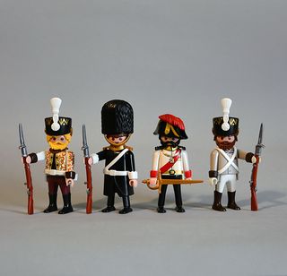 Playmobil 4 Soldados De Epoca